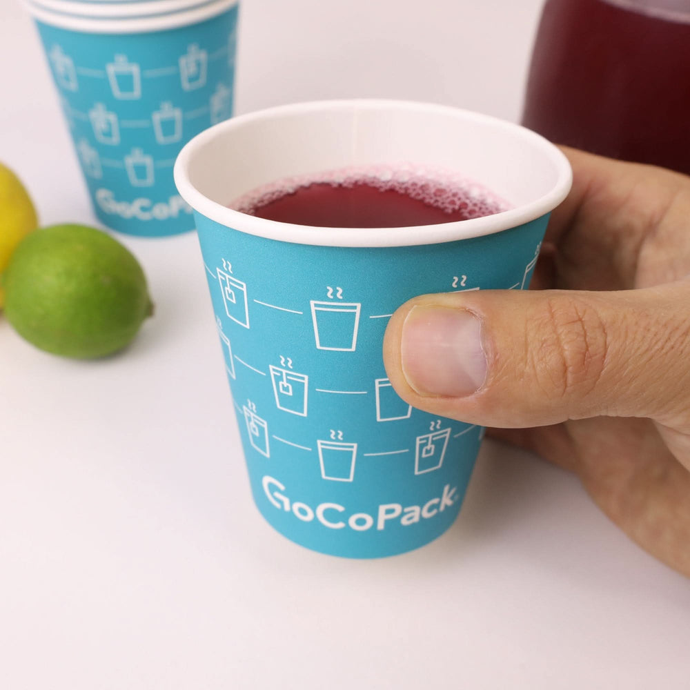 
                      
                        GoCoPack Disposable Paper Cups - Strong Single Wall Coffee Cups for Hot & Cold Drinks - Available in 8oz (227ml) & 12oz (340ml) - Come in Packs of 50 or Boxes of 1000 - GoCoPack
                      
                    