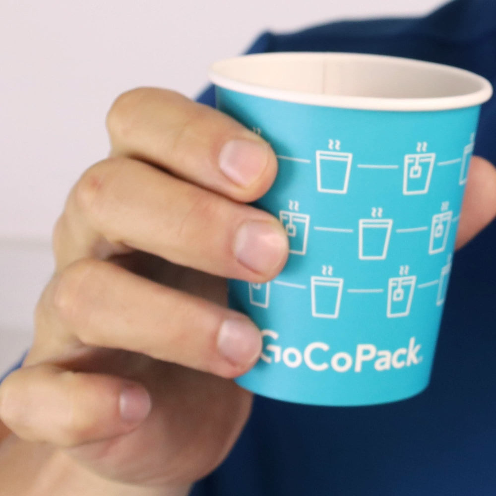 
                      
                        GoCoPack Disposable Paper Cups - Strong Single Wall Coffee Cups for Hot & Cold Drinks - Available in 8oz (227ml) & 12oz (340ml) - Come in Packs of 50 or Boxes of 1000 - GoCoPack
                      
                    