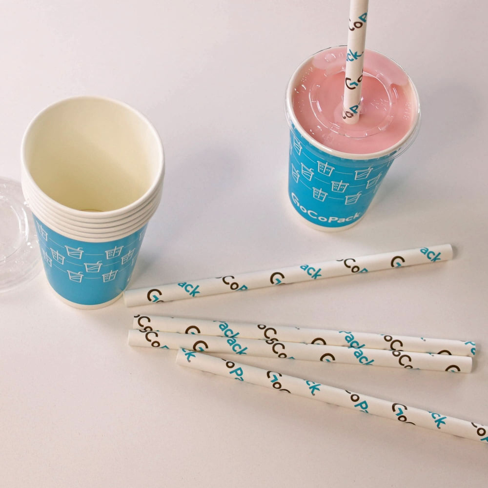 
                      
                        GoCoPack Paper Smoothie Cups Set - Ideal for Smoothies, Milkshakes, and Cold Drinks Includes Lids and Straws, Available in 10oz (284ml) or 12oz (340ml), Can Be Purchased In a Sets of 30 or a Box of 600 - GoCoPack
                      
                    