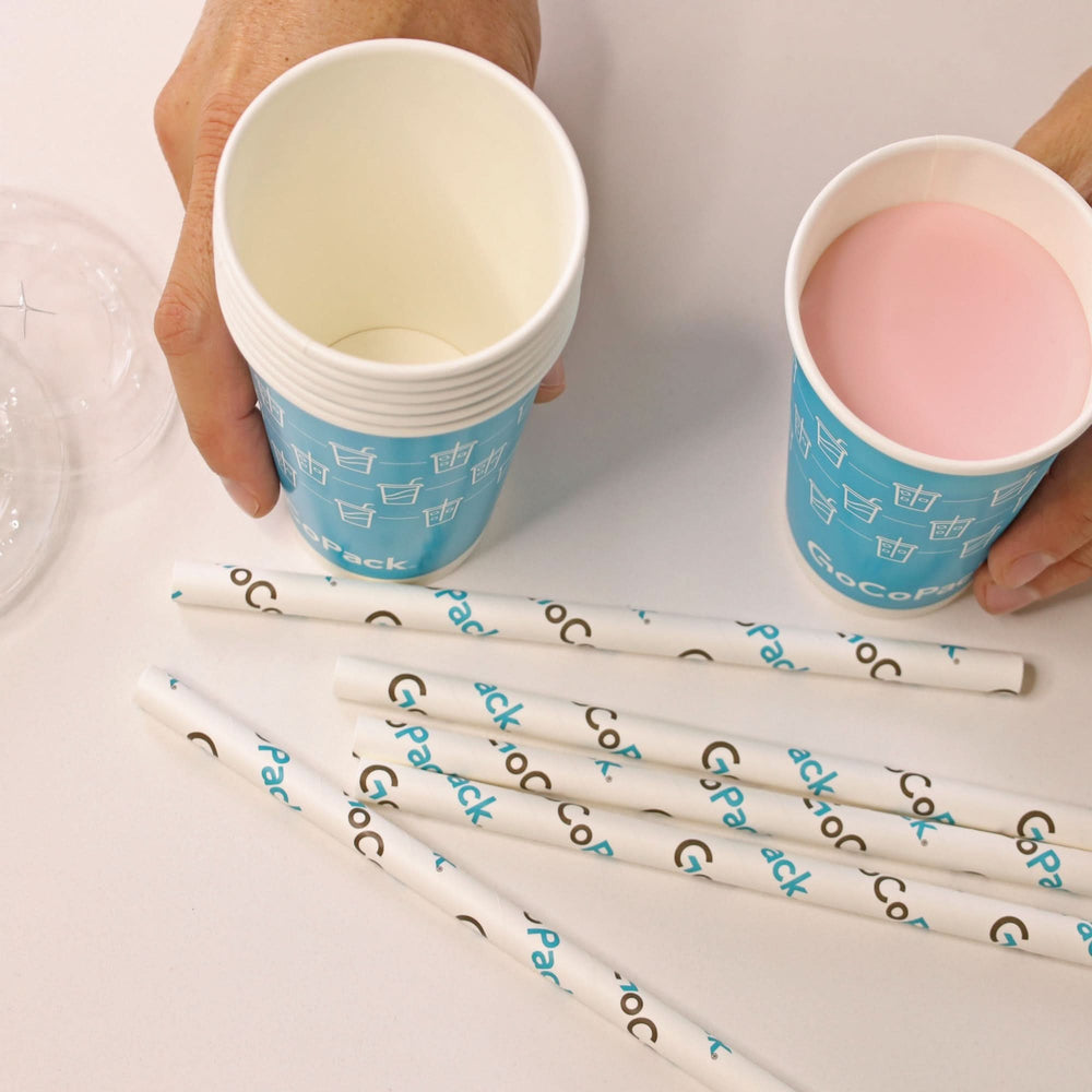 
                      
                        GoCoPack Paper Smoothie Cups Set - Ideal for Smoothies, Milkshakes, and Cold Drinks Includes Lids and Straws, Available in 10oz (284ml) or 12oz (340ml), Can Be Purchased In a Sets of 30 or a Box of 600 - GoCoPack
                      
                    