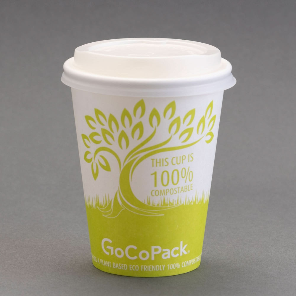 
                      
                        GoCoPack Single Wall 100% Compostable Paper Cups With 100% Compostable Sip Lids - Available In 8oz (227ml) Or 12oz (340ml) - GoCoPack
                      
                    