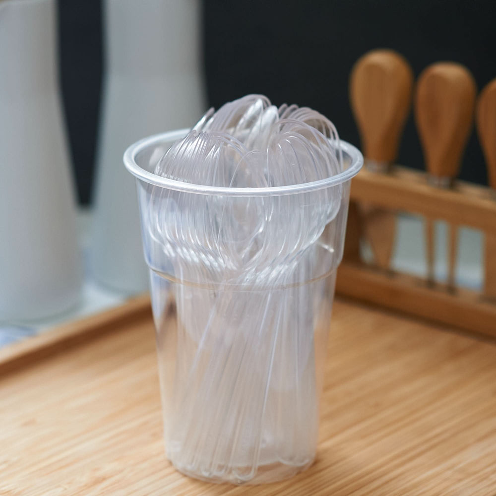 
                      
                        Plastic Cutlery: Pack of 100 (15cm~6 Inches) Clear Reusable Plastic - Tea Spoons - GoCoPack
                      
                    