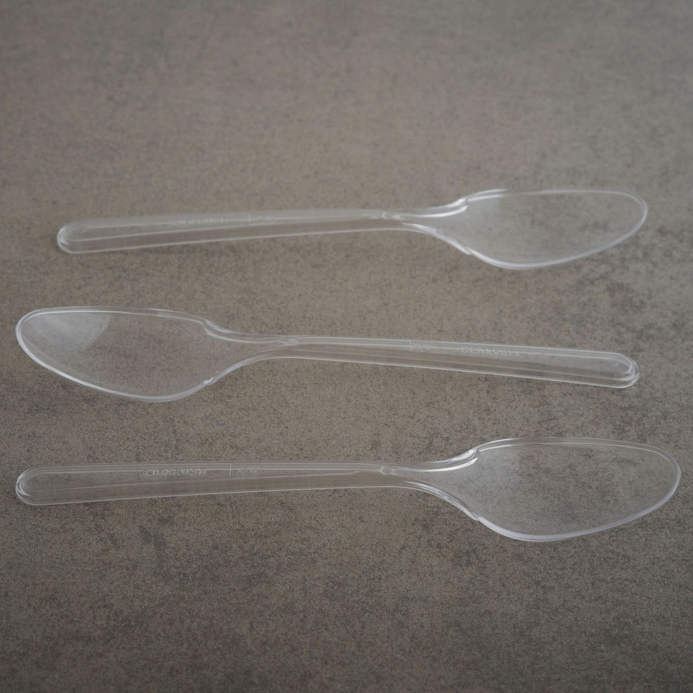 
                      
                        Plastic Cutlery: Pack of 100 (18cm~7 Inches) Clear Reusable Plastic - Spoons - GoCoPack
                      
                    